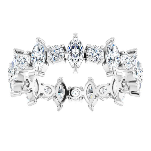2.20 ct. Marquise & Round Diamond Eternity Band-VIRABYANI
